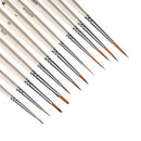H&B 12 Pcs/Set Nylonhair Hook Line Pens Nylon Brush Painting Pens Brush Art Stationery Watercolor Drawing Painting Brush Pens Children DIY Art Supplies Tool