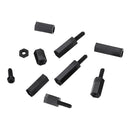 Suleve MXNH1 M2 M3 Nylon Screw Black Hex Screw Nut Nylon PCB Standoff Assortment Kit 600Pcs