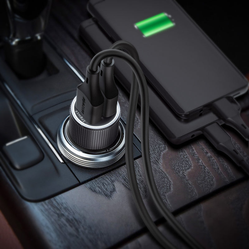 BlitzWolf BW-SD2 30W QC3.0 2.4A Dual USB Ports Fast Car Charger For iPhone XS Xiaomi Mi8 Pocophone F1
