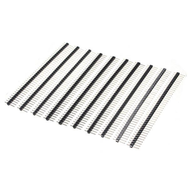 50 Pcs 40 Pin 2.54mm Single Row Male Pin Header Strip For  Prototype Shield DIY