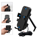Dual USB Charger CS-344B2 Phone Holder 360 Rotation Stand For Motocycle Bike Rearview Holder For 4''-6.5'' Smart Phone