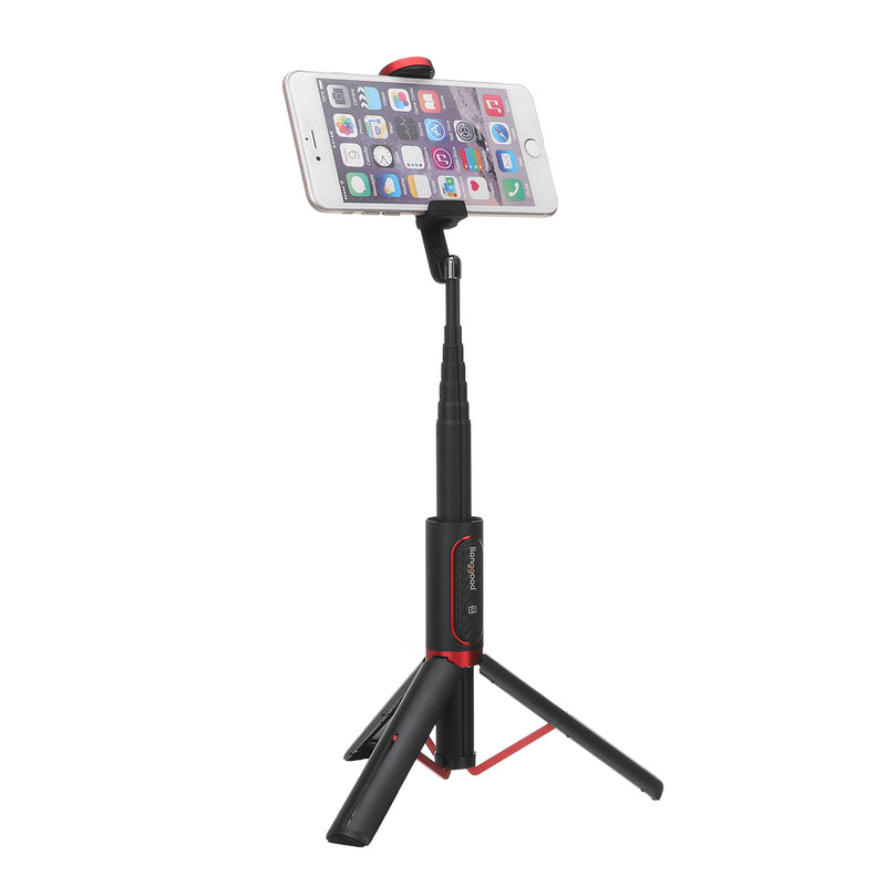Banggood BW-BS10 Portable bluetooth Selfie Stick Hidden Phone Clamp with Retractable Tripod