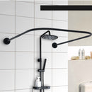U Shape Extendable Telescopic Shower Curtain Rod 80-130cm Rail Rod