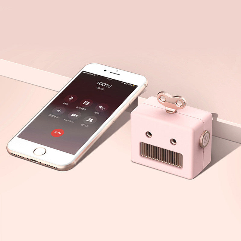 Mini Cartoon Robot Stereo Bass bluetooth Speaker With Mic Portable Hands-free Call