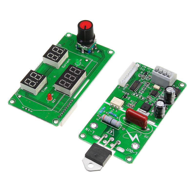 40A/100A Spot Welding Machine Time Current Controller Control Panel Board Adjust Time and Current Mo
