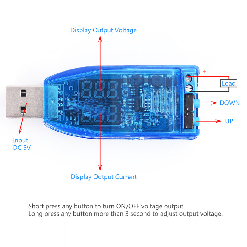 XY-SUPA DC DC Boost/Buck USB 5V TO 3.3V 9V 12V 24V adjustable Regulated Desktop Power Supply Voltmeter Ammeter
