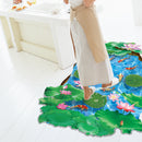 Miico Creative 3D Goldfish Lotus Pond PVC Removable Home Room Decorative Wall Floor Decor Sticker