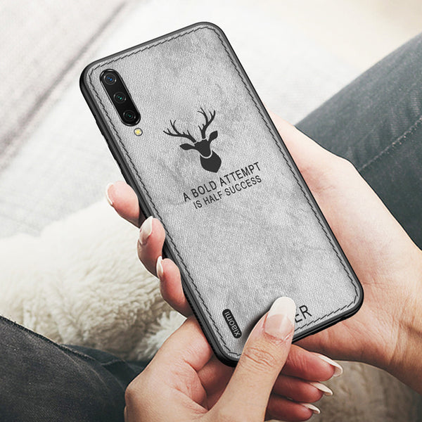 BAKEEY Deer Canvas Cloth Shockproof Protective Case for Xiaomi Mi A3 / Xiaomi Mi CC9E