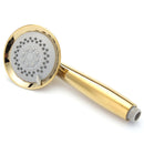 Gold 3 Function Shower Head 1.5 Metre Hose With Water Saving Bracket
