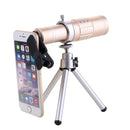 18X HD Zoom Monocular Waterproof Camping Metal Telescope Night Vision With Phone Holder