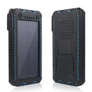 IPRee 4 In 1 12000mAh Portable Solar Charger Panel Emergency Flashlight USB Power Bank