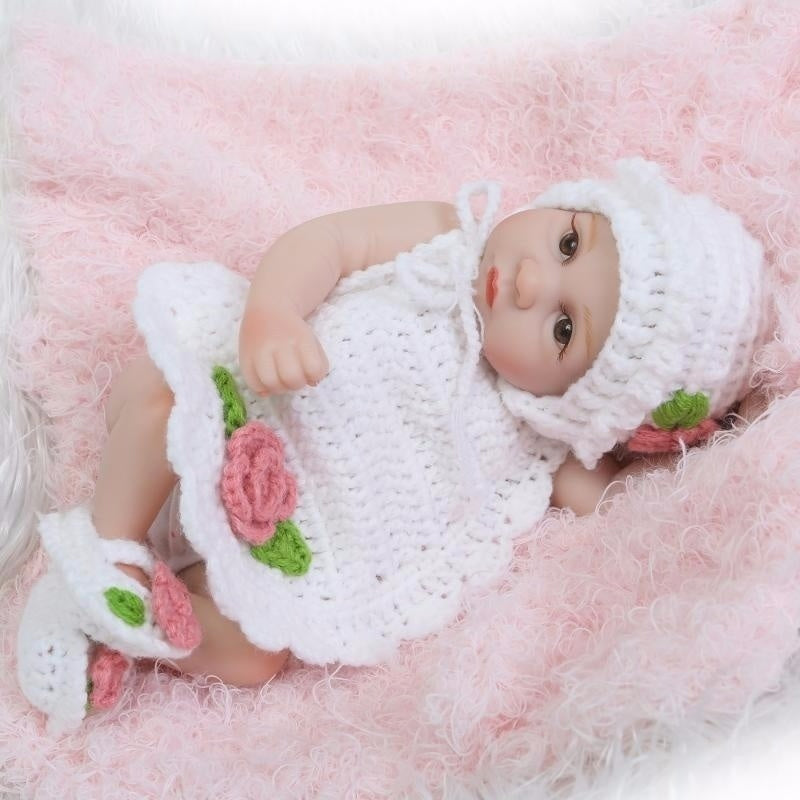 11" Lifelike Newborn Reborn Silicone Vinyl Baby Girls Doll + Clothes Gift