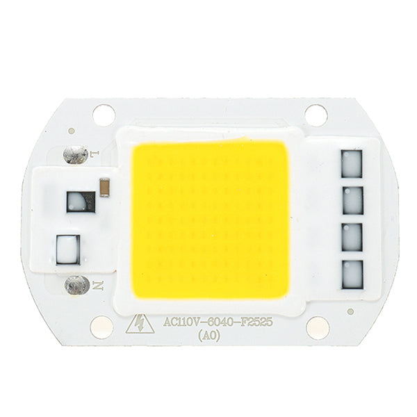 LUSTREON AC110V/220V 20W 30W 50W White/Warm White COB LED Chip 40X60mm for DIY Flood Light