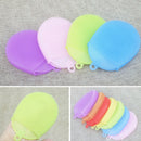 Double Sided Oval Silica Gel Bath Brush Multifunctional Baby Woman Bath Brush Heat Insulation Decontamination Cleaning Brushes