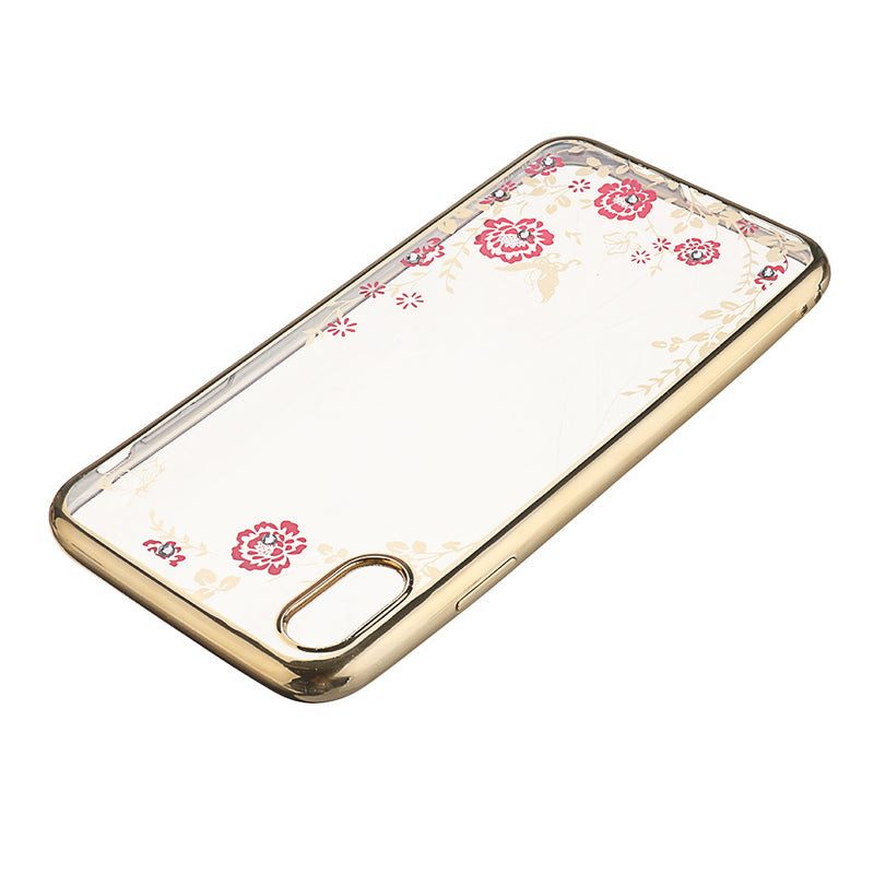 Bakeey Flowers Translucent Shockproof Soft TPU Back Cover Protective Case for iPhone XS Max