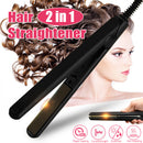 2 IN 1 Professional Steam Flat Hair Straightener & Hair Curler Curling Iron