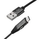 2 In 1 Type C 2.4A Braided Aluminum Alloy Charger Audio Data Cable for Smartphone Tablet 1M