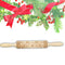 Loskii JM01688 Wooden Christmas Embossed Rolling Pin Dough Stick Baking Pastry Tool New Year Christmas Decoration