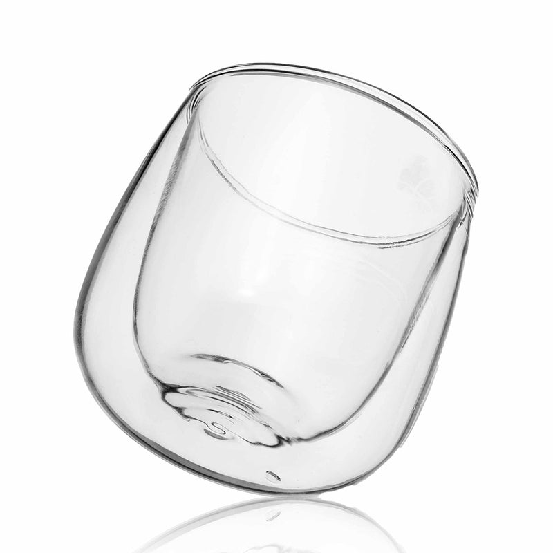 Clear Double Layer Insulated Water Coffee Cup Heat Insulation Transparent Glass Tea Cup