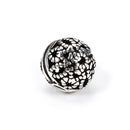 925 5pcs Sterling Silver Round Loose Beads Hollow DIY Jewelry Accessories Findings