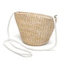 3L Women Straw Bag Woven Beach Handbag Shoulder Tote Outdoor Travel