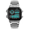 SKMEI 1335 Digital Watch Men Chronograph Alarm Watch Fashion Style Stainless Steel Sport Watch