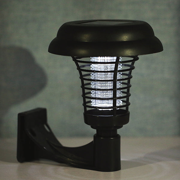 UV LED Solar Powered Outdoor Mosquito Insect Pest Bug Zapper Killer Garden Light
