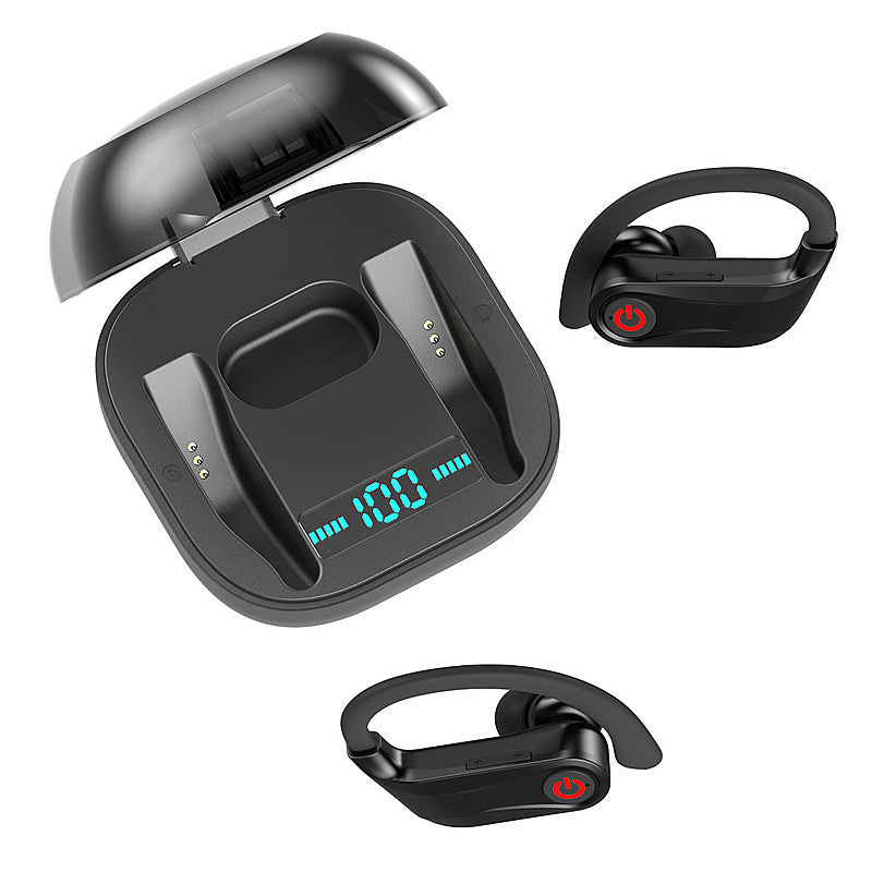 Q62 TWS bluetooth 5.0 Wireless Stereo Hanging Earphone Three Power Display Volume Control Sports Headphones for Xiaomi