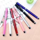 4 In 1 Multifunctional LED Light Touch Screen Capacitor Pen Laser Pointer Handheld Ballpoint Pen Electronic Touch Pen Random Color