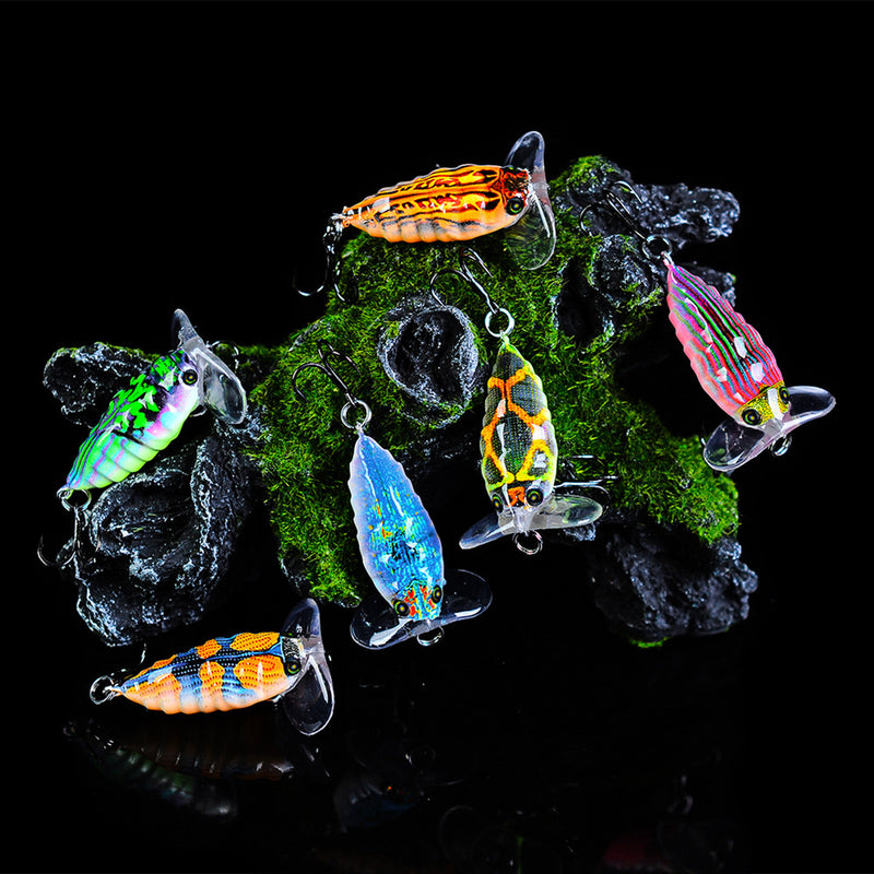 ZANLURE 1Pcs 4cm/4g Popper Artificial Insect Sytle Topwater Fishing Lure 8