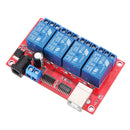 4 Channel 12V HID Driverless USB Relay USB Control Switch Computer Control Switch PC Intelligent Control Relay Module