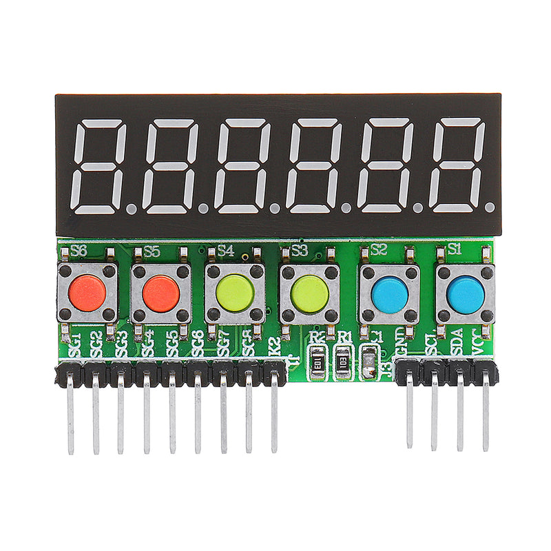 3pcs TM1637 6-Bits Tube LED Display Key Scan Module DC 3.3V To 5V Digital IIC Interface
