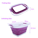 Large Collapsible Laundry Drain Basket Wash Clothes Fruits Bin Space Saving Foldable