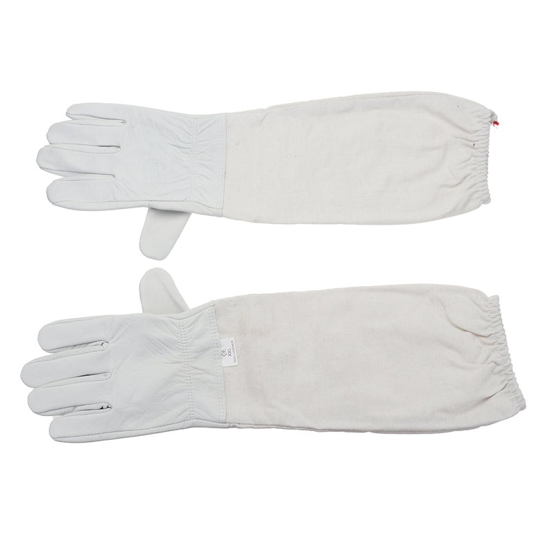 4Pcs Safe Bee-Proof BeeKeeping Veil Hat Suit Work Gloves Bee Hive Brush J Hook Tool