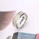 Fashion Luminous Stainless Steel Finger Ring Dragon Pattern Punk Gift for Men