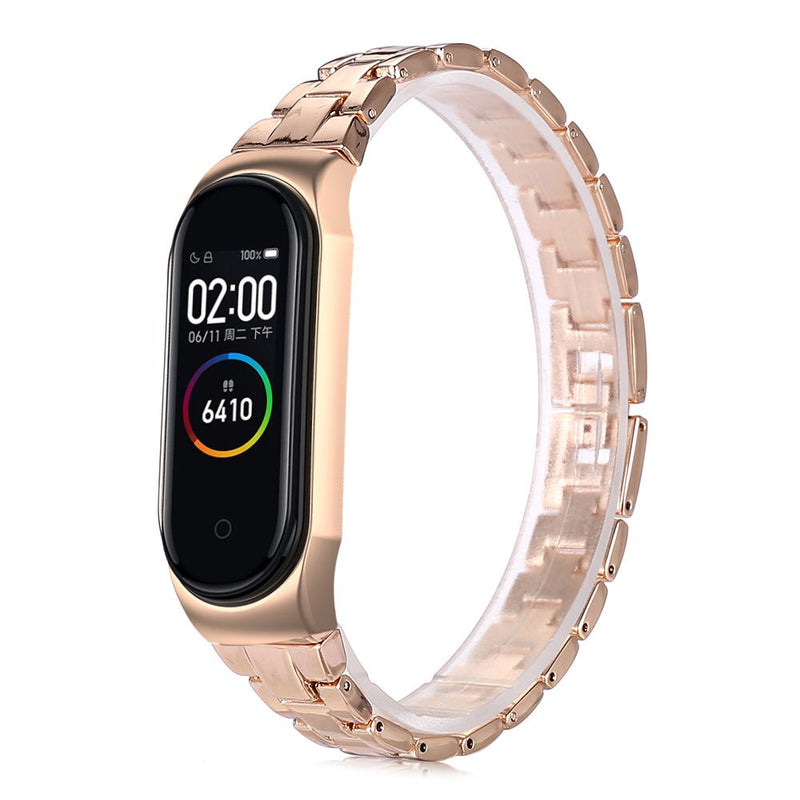 Bakeey Stainless Replacement Butterfly Buckle Watch Band for Xiaomi Mi Band 4&3 Smart Watch