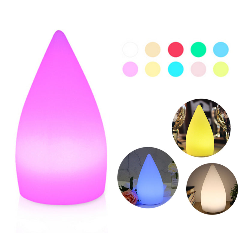 Rechargeable Colorful LED WiFi APP Control Night Light Smart Water Drop Shape Table Lamp Compatible with Alexa Google Home