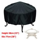 30inch Patio Round Pit Cover Waterproof UV Protector Grill BBQ Chair Table Shelter Black