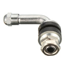 Tire Valve Stem 90 Degree Angle Bolt In 512 Chrome Metal High Pressure