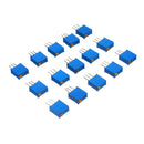 65Pcs 100R-1M 3296 Potentiometer Package 3296W Potentiometer Adjustable Resistor