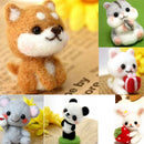 36 Color DIY Wool Felt Kit Needles Tool Set Handmade Needle Felting Mat Starter Fabric Sewing Kit w/ Felting Handle Clover