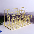 Miwoo MW-021 Simple Iron Bookshelf 3 Slots Desktop Books Files Organizer Holder