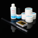 8pcs Nail Art Set Builder Primer Base UV Gel Top Coat Brush Cleanser Guide Sticker Form Manicure Kit