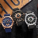 RUIMAS 565 Sport Men Watch 3ATM Waterproof Date Display Leather Strap Quartz Watch
