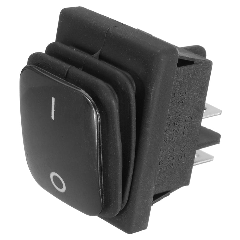 Black Waterproof 4Pin 2Position Circuits DPST ON-OFF Rocker Switch 16A 250V AC