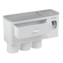 Wall Mount Adsorption Toothbrush Holder Inverted Cups with Toothpaste Squeezer