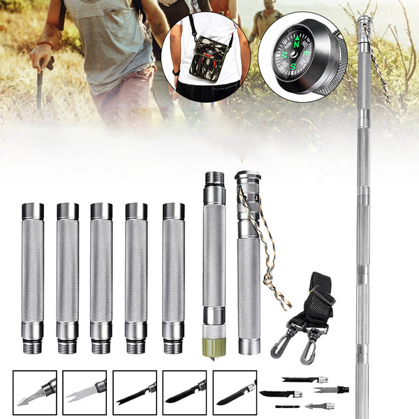 Multifunction Combination Climbing Sticks Hunting Walk Self Protect Trekking Pole