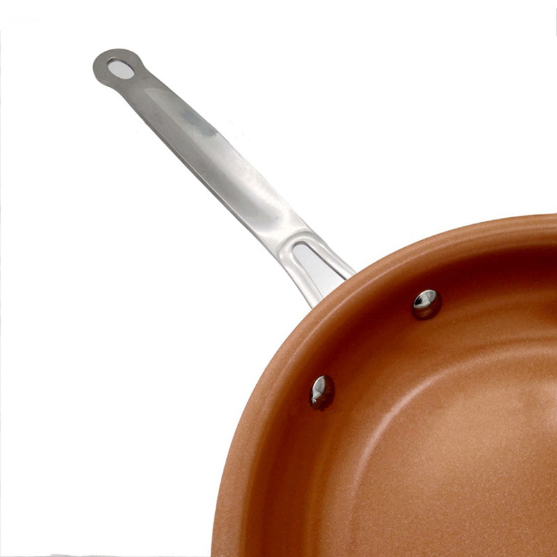 8/10/12 Inch Non Stick Copper Frying Pan Universal For Gas & Induction Cooker