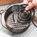 Hollow Iron Mosquito Incense Box Sandalwood Furnace Repellent Holder Coil Burner