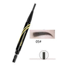 5 Colors Double Head Eyebrow Pen Automatic Rotate Pen Thrush Belt Brush